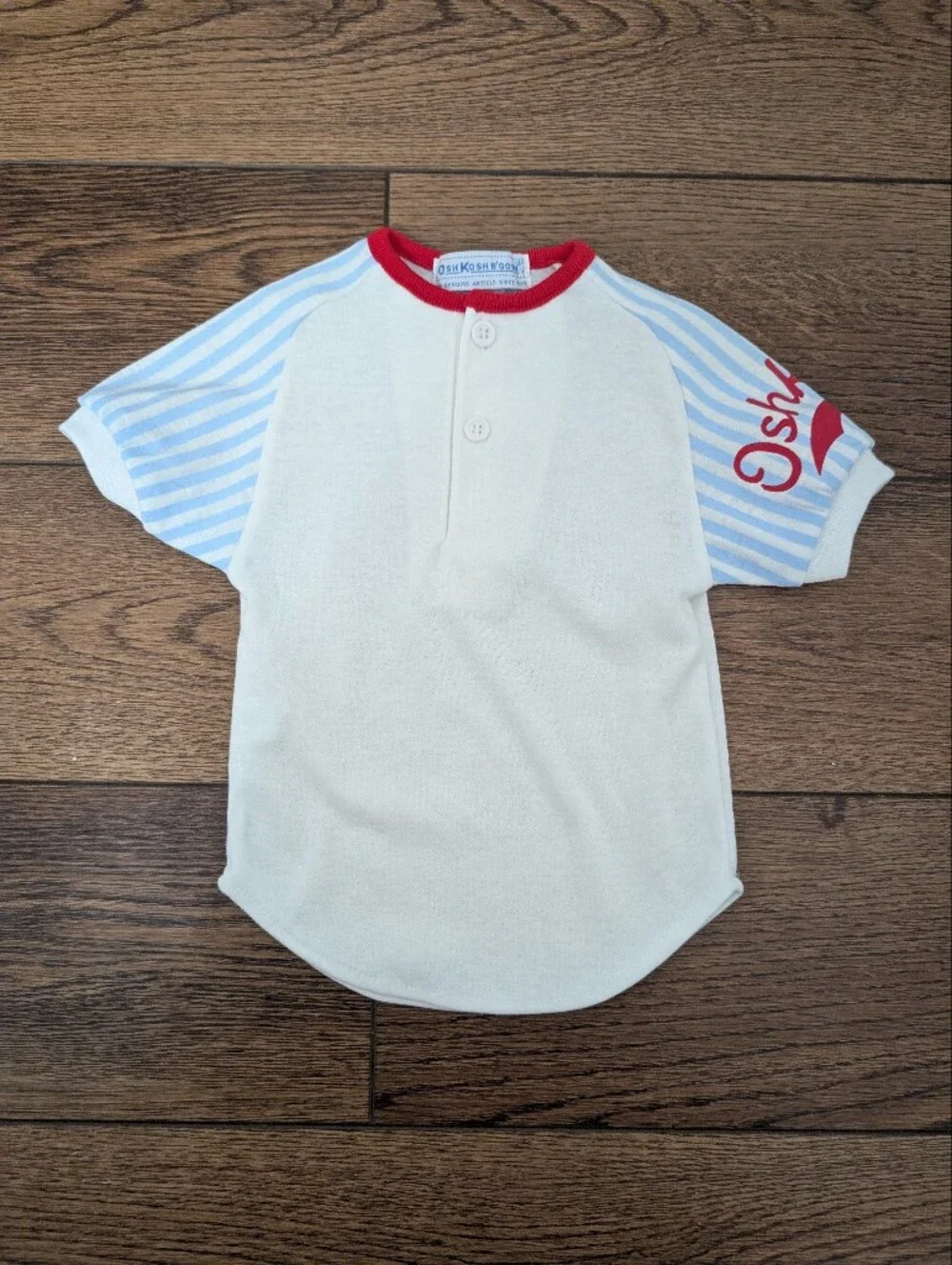 Vintage Osh‎ Kosh Baseball Striped Short Sleeve Shirt